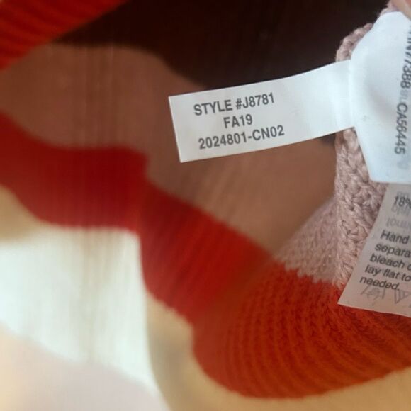 Madewell Patch Pocket Crewneck Striped Pullover Sweater in Walton Stripe J8781 - Picture 6 of 8